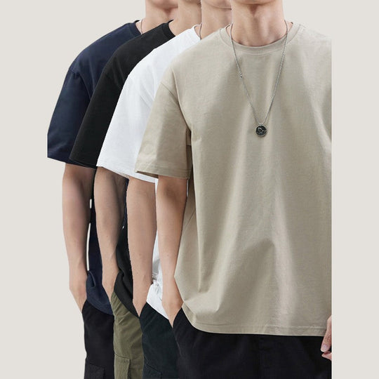 T-Shirt Homme Coton Confort Été Manches Courtes 4