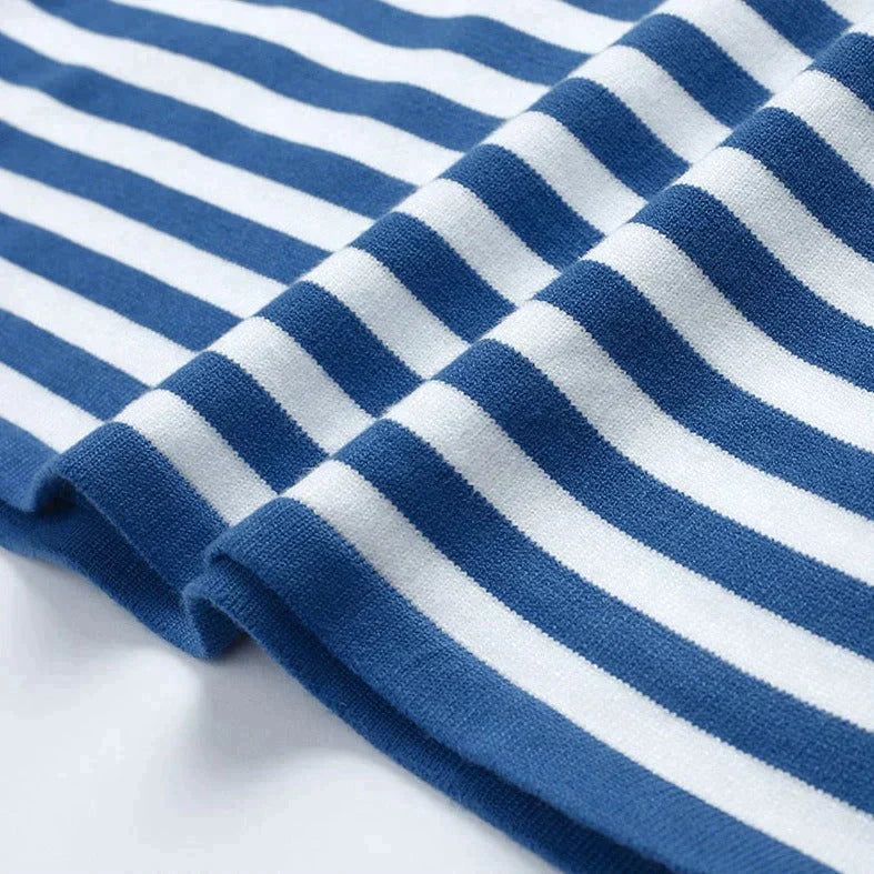 T-shirt Femme à Manches Longues en Coton Bio à Rayures 5