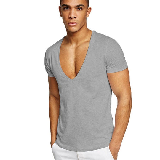 T-shirt Homme Col V Décontracté 1