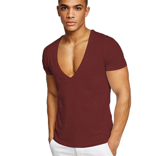 T-shirt Homme Col V Décontracté 2