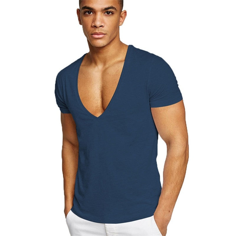 T-shirt Homme Col V Décontracté 4
