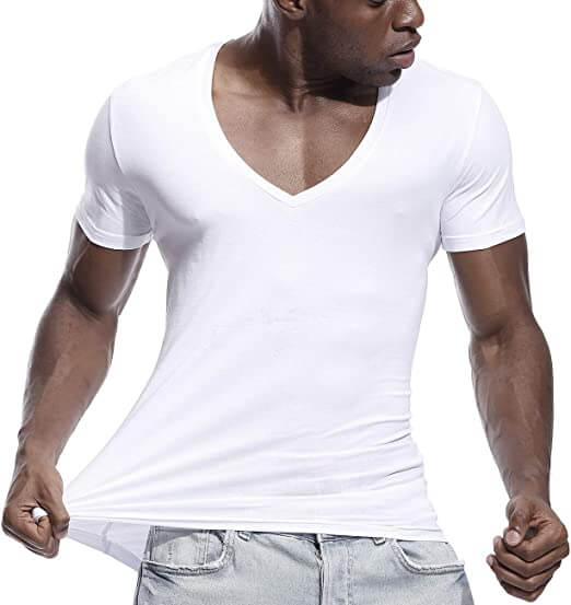 T-shirt Homme Col V Décontracté 7