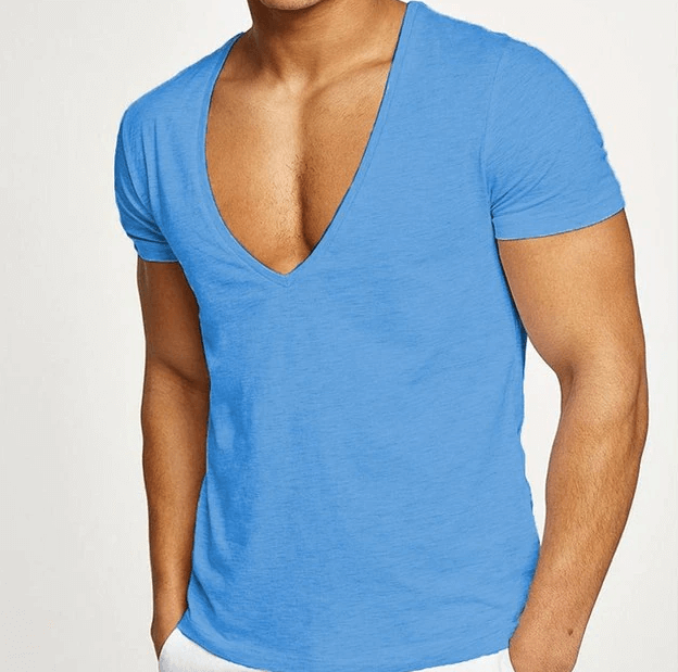 T-shirt Homme Col V Décontracté 8