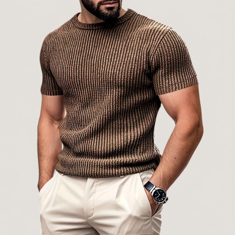 T-shirt à Manches Courtes en Jacquard pour Homme 1