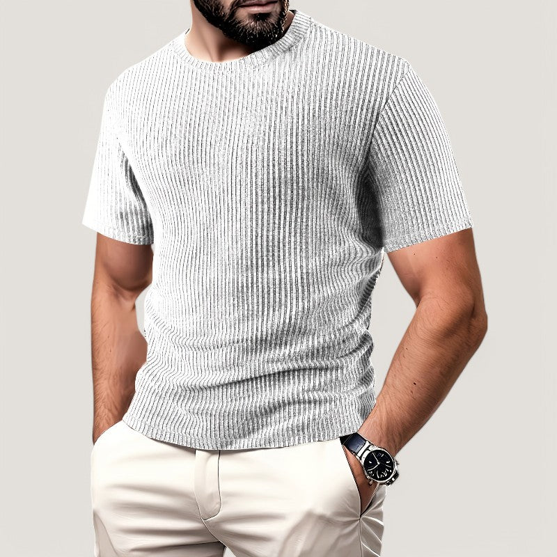 T-shirt à Manches Courtes en Jacquard pour Homme 2