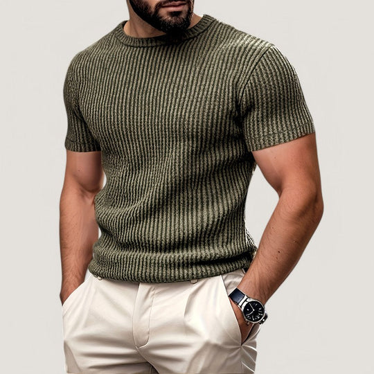 T-shirt à Manches Courtes en Jacquard pour Homme 3