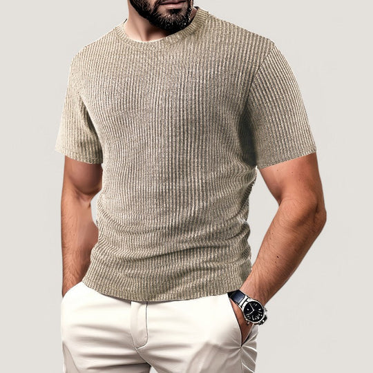 T-shirt à Manches Courtes en Jacquard pour Homme 4