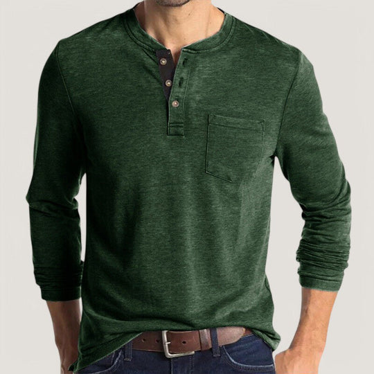 T-shirt à manches longues pour hommes en coton mélangé 6