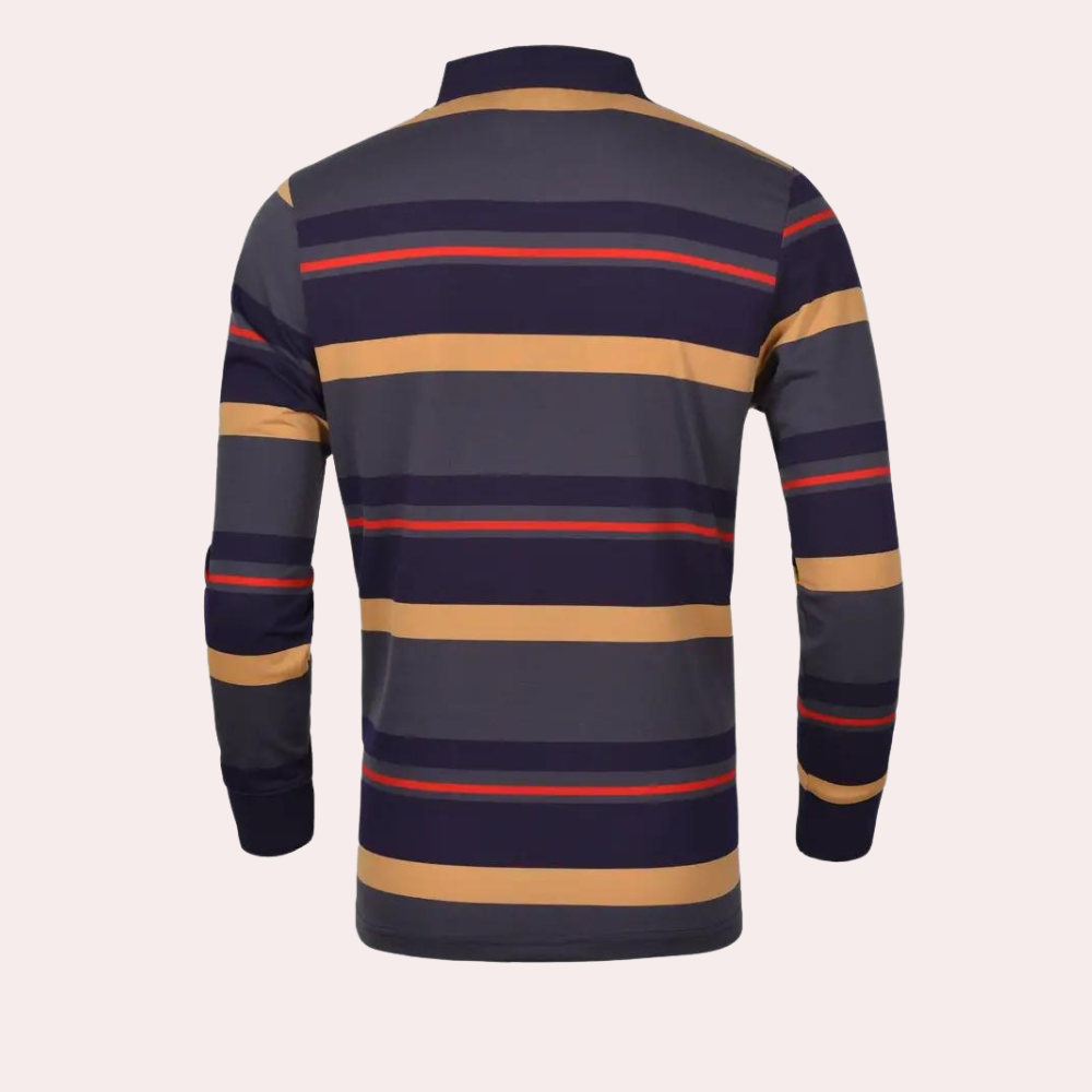 T-shirt à manches longues rayé pour hommes 2