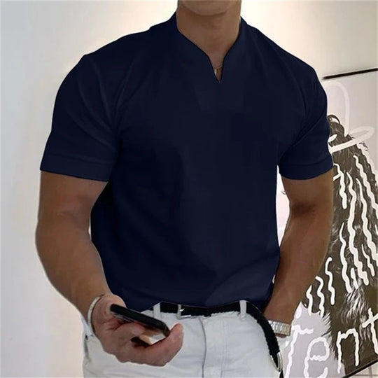 T-shirt de Fitness pour Hommes Col en V Sportif 1