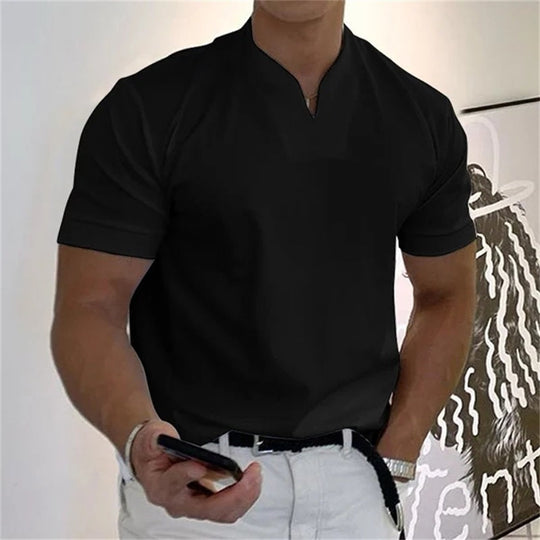 T-shirt de Fitness pour Hommes Col en V Sportif 2