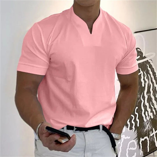 T-shirt de Fitness pour Hommes Col en V Sportif 6