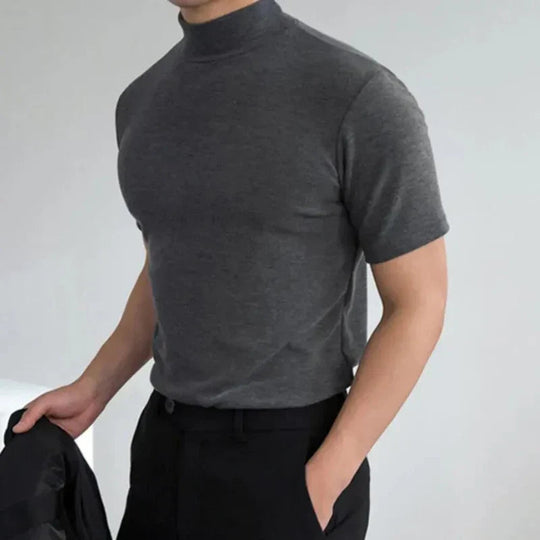 T-shirt pour homme à col montant polyvalent 2