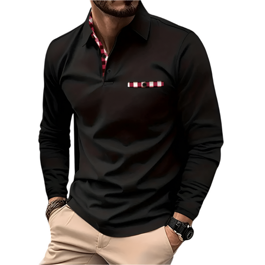 T Shirt Homme Manches Longues Polyvalent Polyester 0