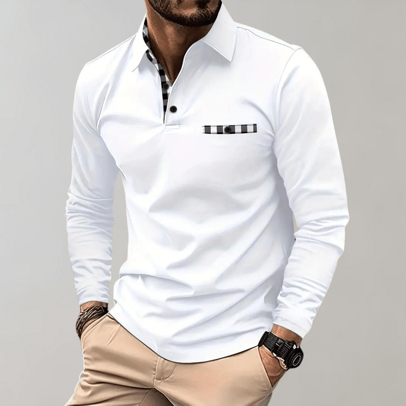 T Shirt Homme Manches Longues Polyvalent Polyester 10