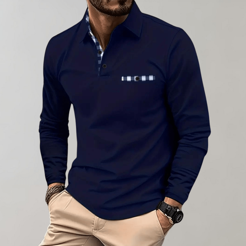 T Shirt Homme Manches Longues Polyvalent Polyester 5