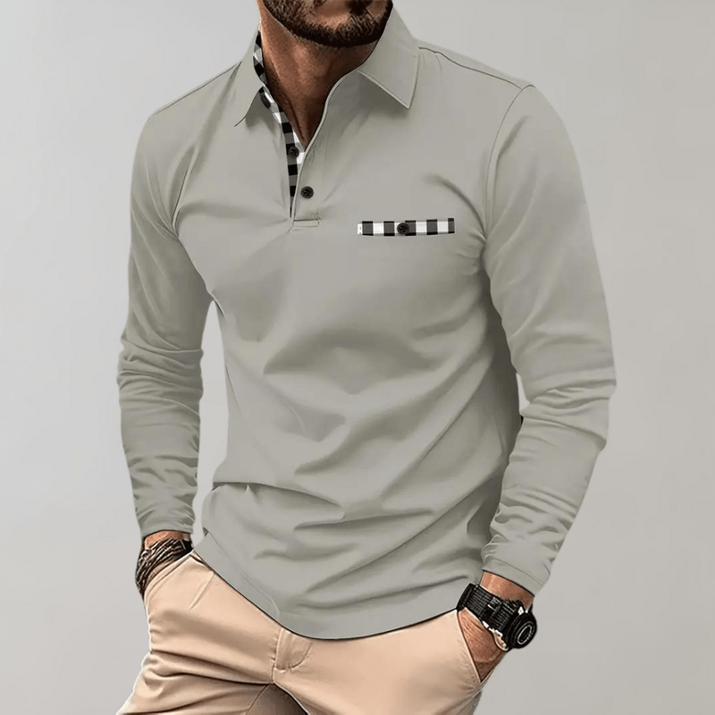 T Shirt Homme Manches Longues Polyvalent Polyester 9