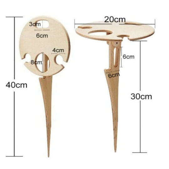 Table Pique Nique Portable Avec Emplacements Pour Verres À Vin 3