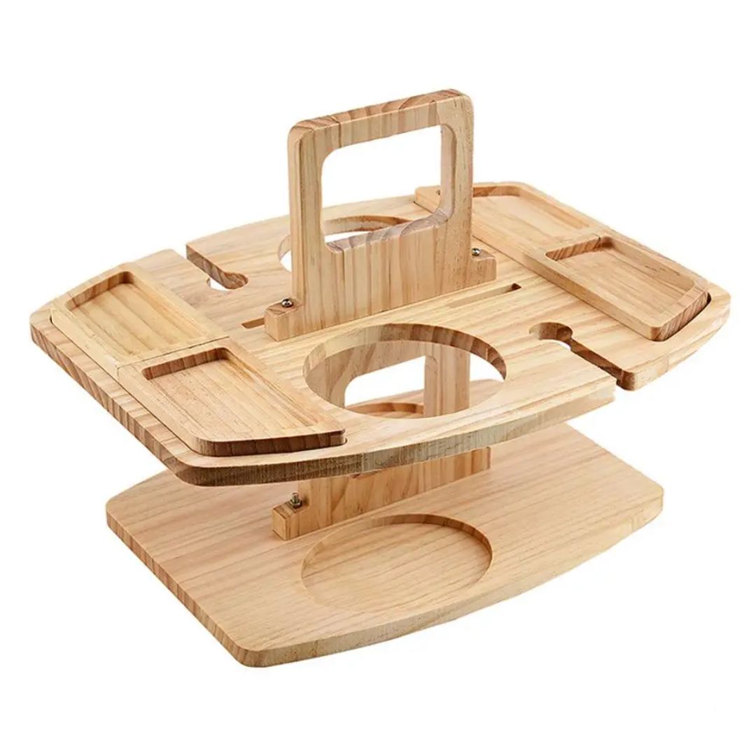 Table à Vin Pliable Portable en Bois 0