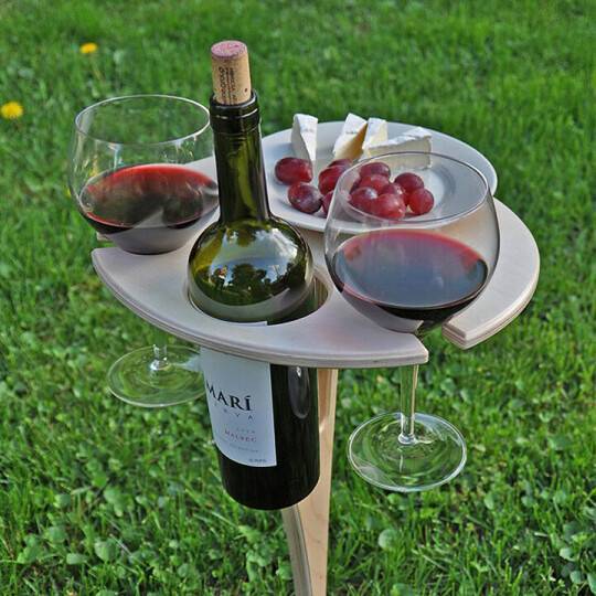 Table à vin extérieure réglable pour pique-nique d'été 0