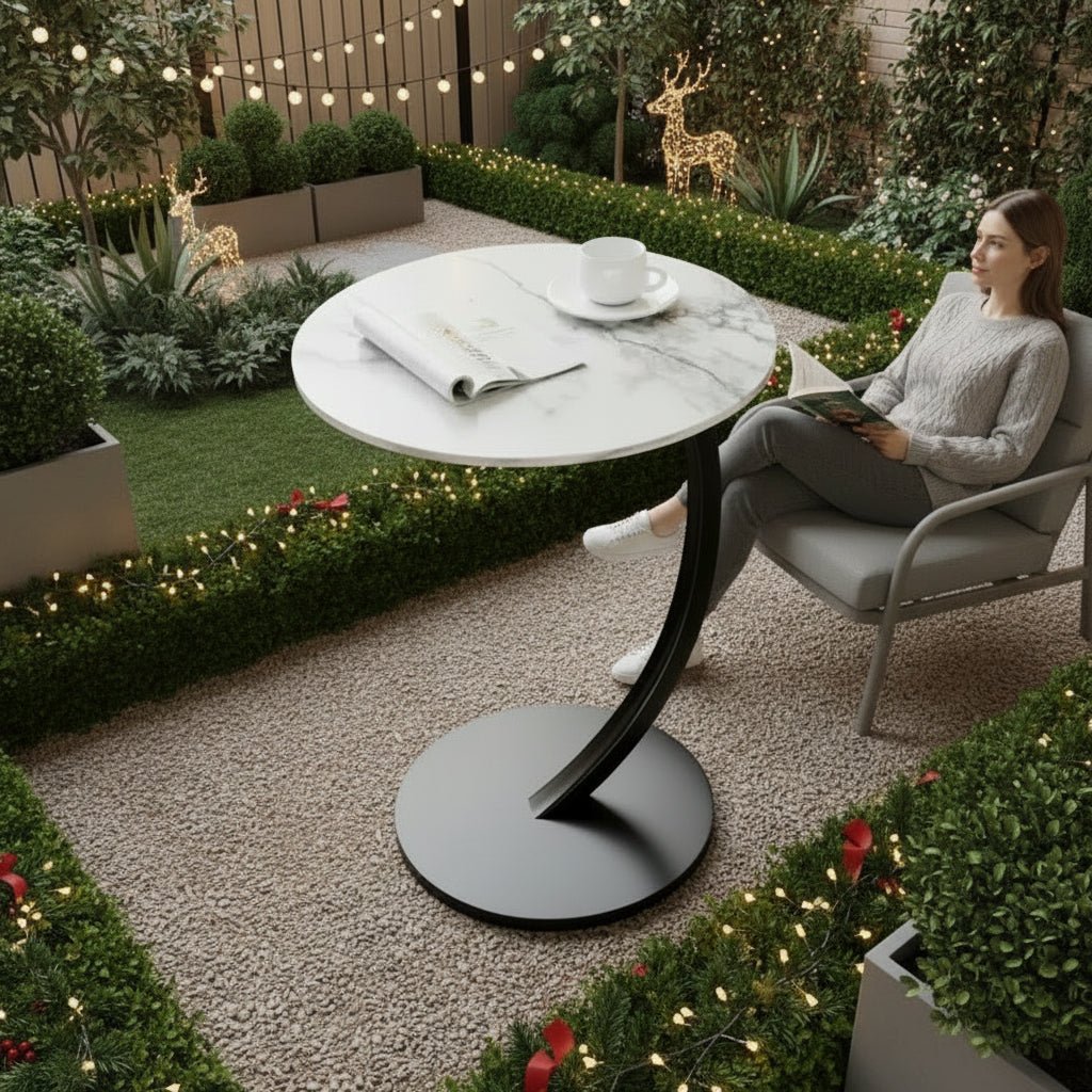 Table d'appoint Ronde Compacte pour Petits Espaces 1