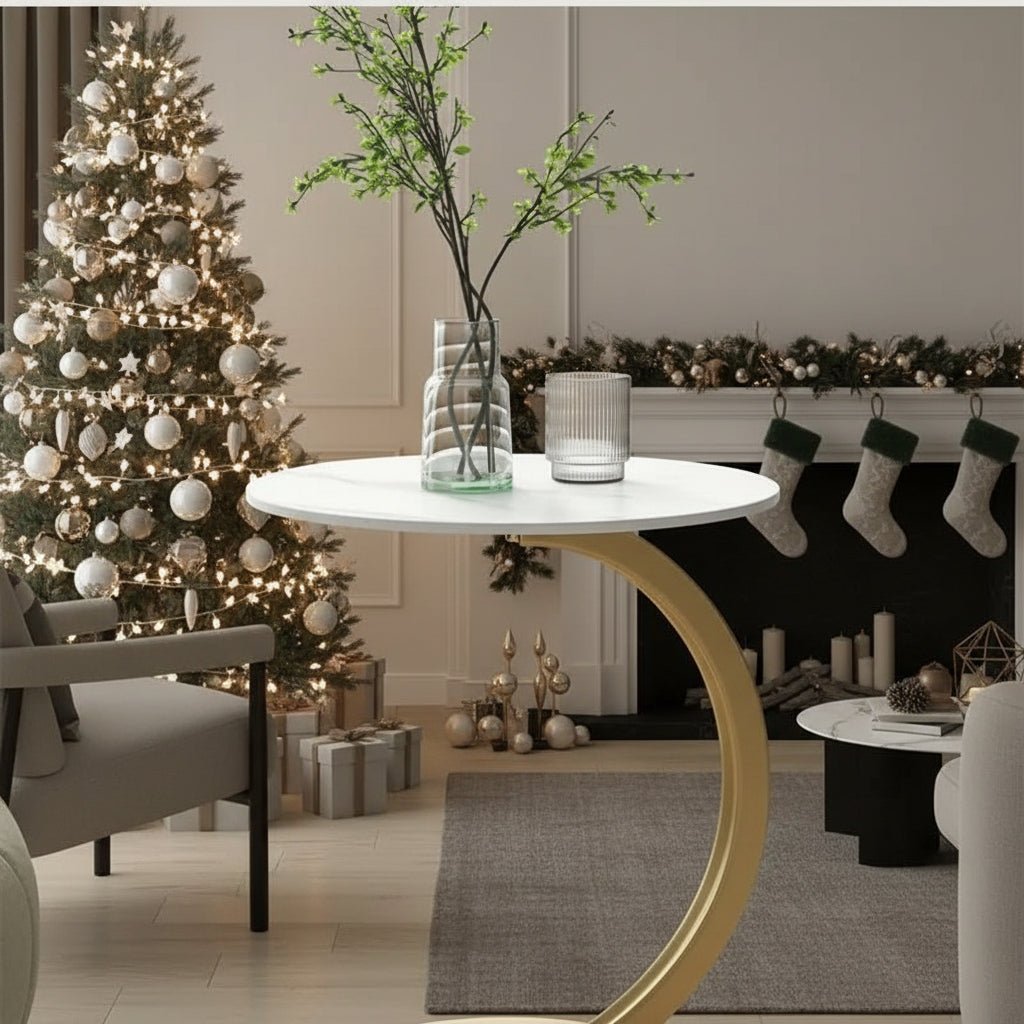 Table d'appoint Ronde Compacte pour Petits Espaces 3