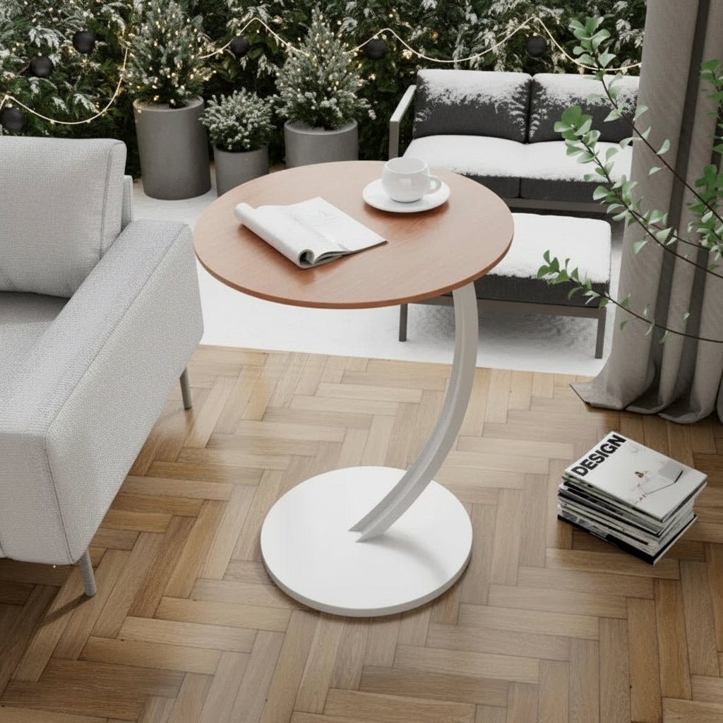 Table d'appoint Ronde Compacte pour Petits Espaces 4