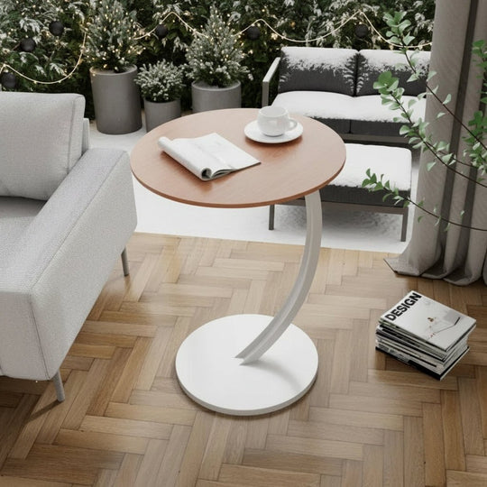 Table d'appoint Ronde Compacte pour Petits Espaces 4