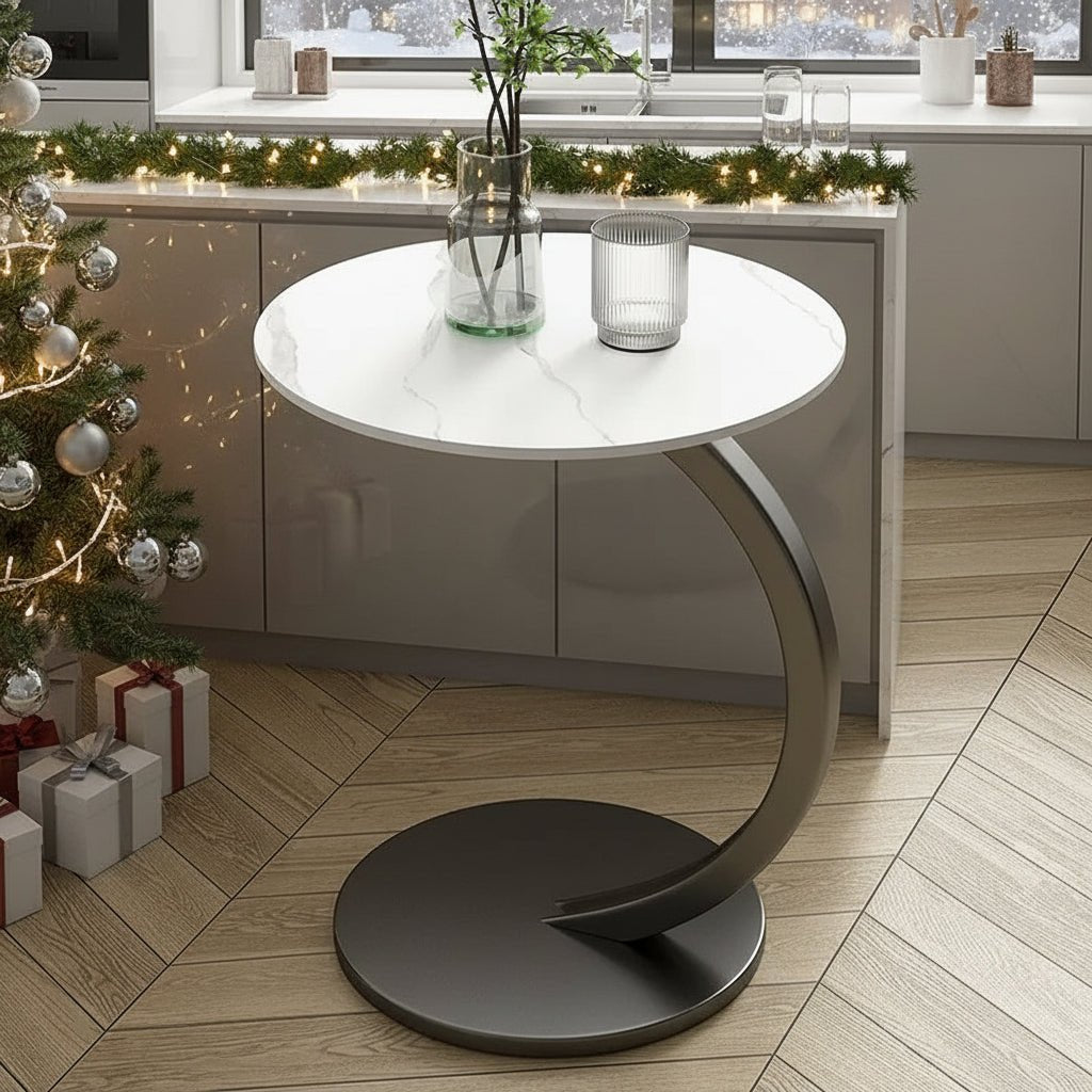Table d'appoint Ronde Compacte pour Petits Espaces 6
