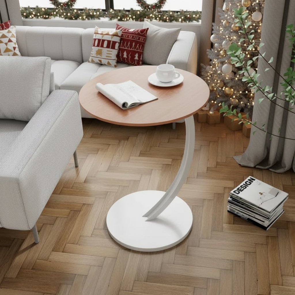 Table d'appoint Ronde Compacte pour Petits Espaces 9