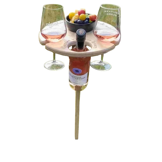 Table de Pique Nique Portable Avec Support Pour Bouteille Et Verres 0