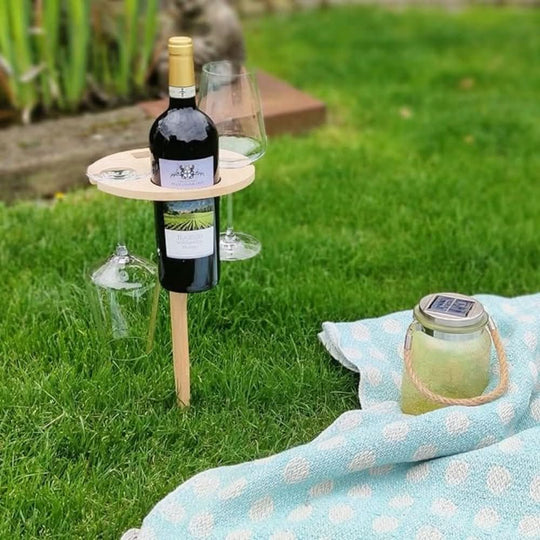 Table de Pique Nique Portable Avec Support Pour Bouteille Et Verres 2