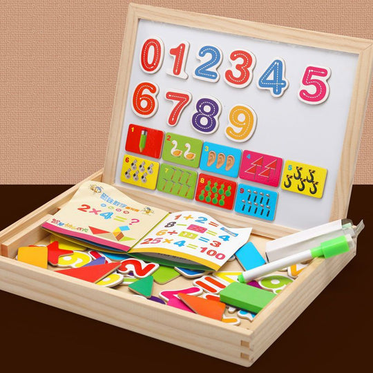 Tableau 2 en 1 pour Enfants avec Surface Magnétique et Tableau Noir 6