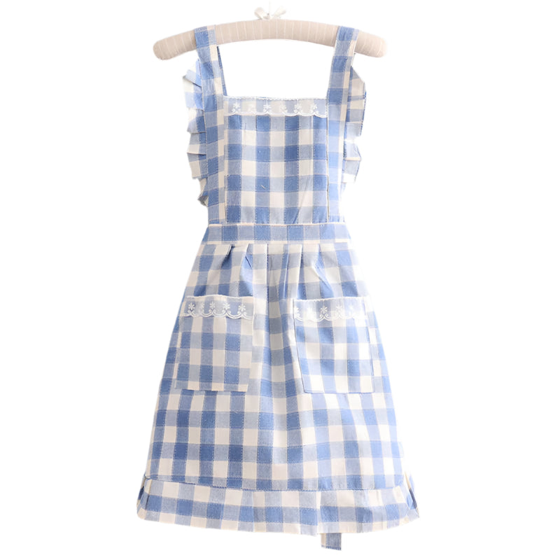 Tablier en Plaid pour Femme Style Ferme 0