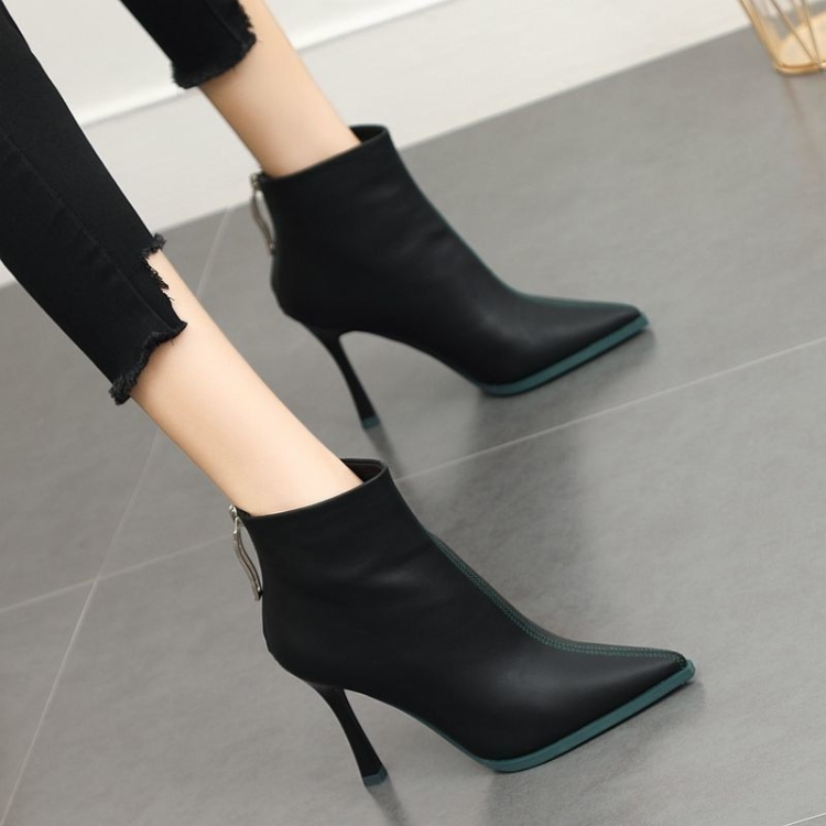 Talons Femmes Élégants avec Fermeture Éclair Arrière 1