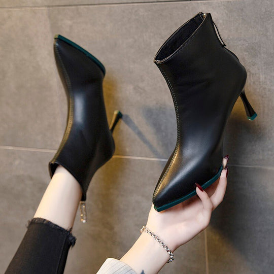 Talons Femmes Élégants avec Fermeture Éclair Arrière 2