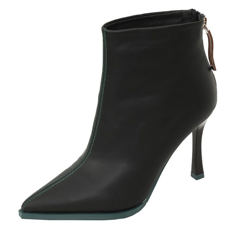 Talons Femmes Élégants avec Fermeture Éclair Arrière 4
