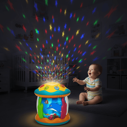 Tambour Magique pour Bébé avec Lumières et Sons Interactifs 0