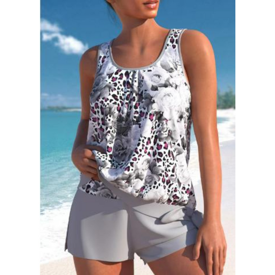 Tankini Femme Floral Deux Couleurs Confortable 2