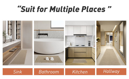 Tapis Couloir Boho Waffle Design 6