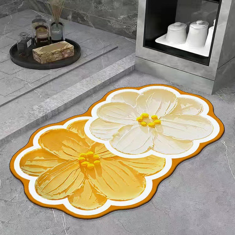 Tapis De Bain Antidérapant Floral Pour Salle De Bain 1
