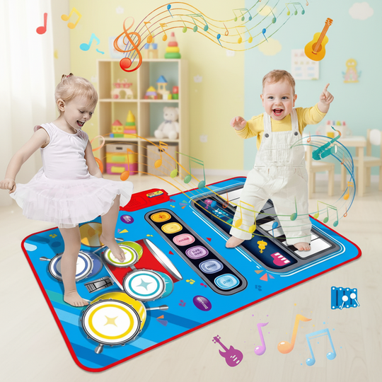 Tapis Musical Interactif Enfant avec 5 Instruments et Volume Réglable 3