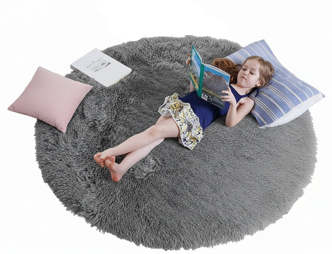 Tapis Rond Confortable pour Enfants et Salon 0