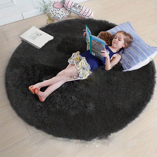 Tapis Rond Confortable pour Enfants et Salon 12