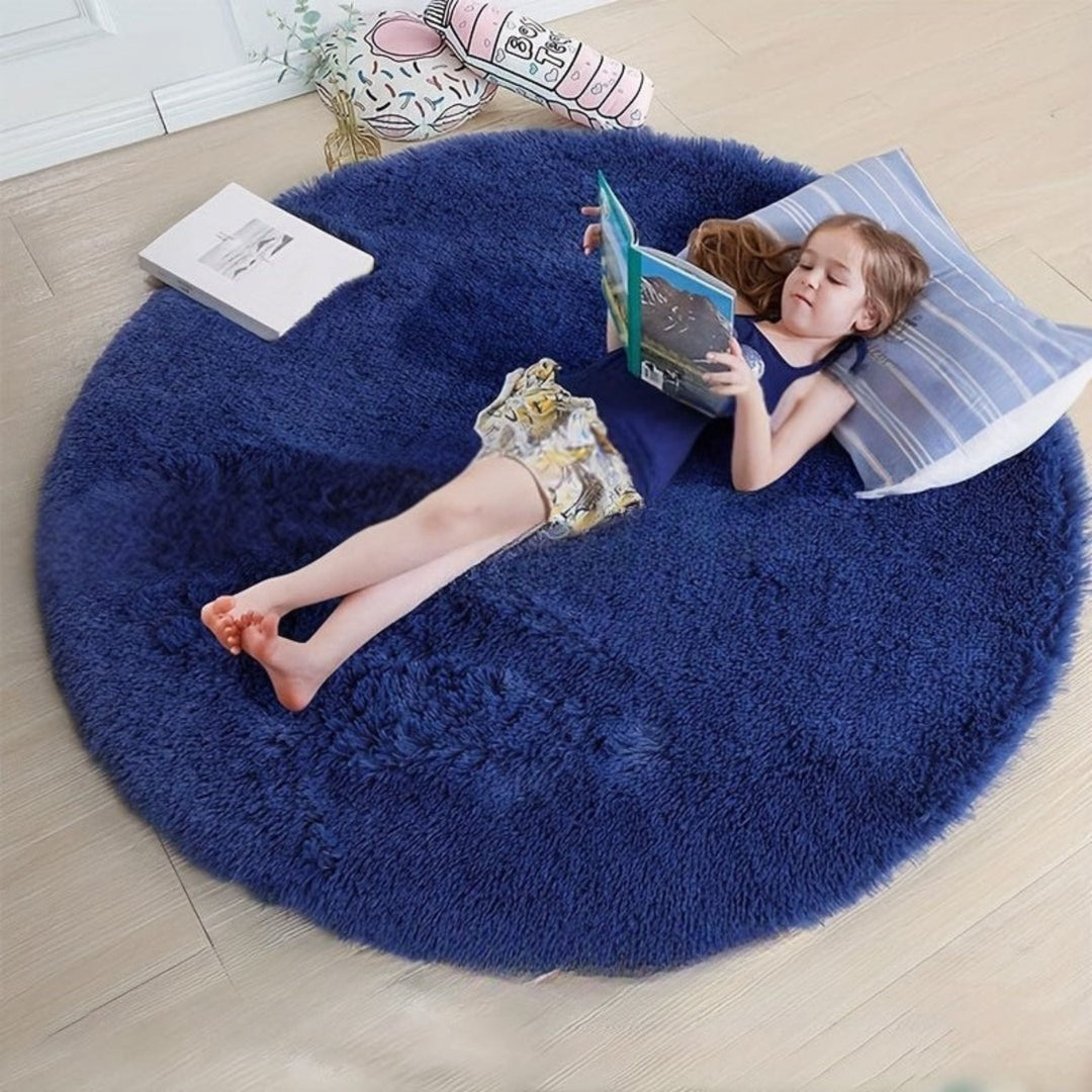 Tapis Rond Confortable pour Enfants et Salon 13