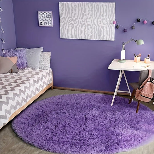Tapis Rond Confortable pour Enfants et Salon 16