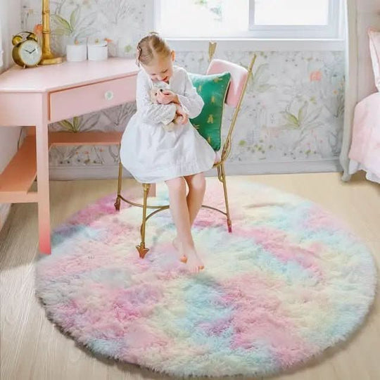 Tapis Rond Confortable pour Salon et Chambre 2