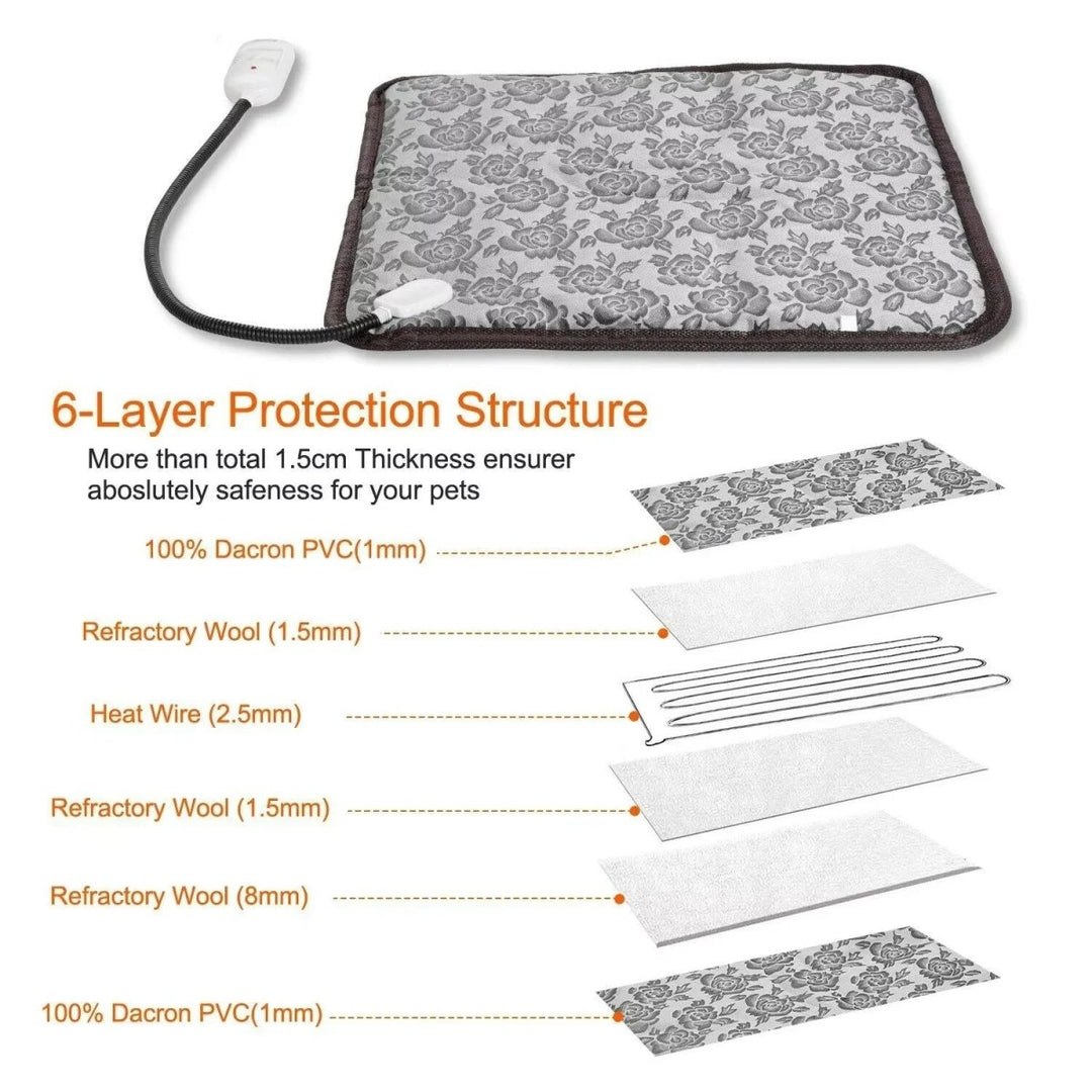 Tapis chauffant pour animaux de compagnie avec contrôle de la température 6