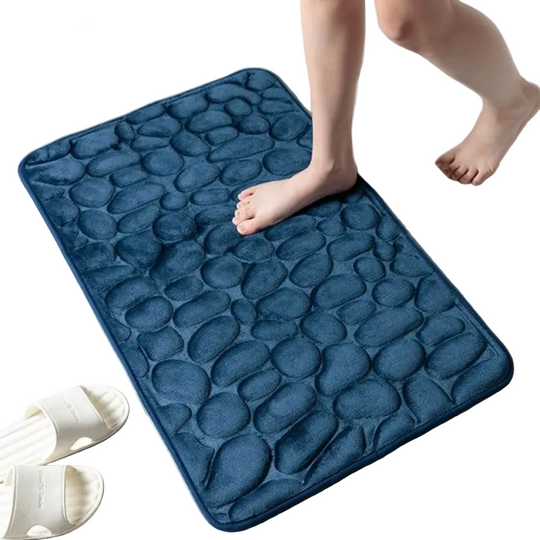 Tapis de Bain Antidérapant Design Galets pour Salle de Bain Moderne 0