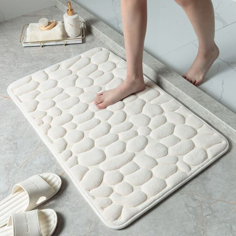 Tapis de Bain Antidérapant Design Galets pour Salle de Bain Moderne 1